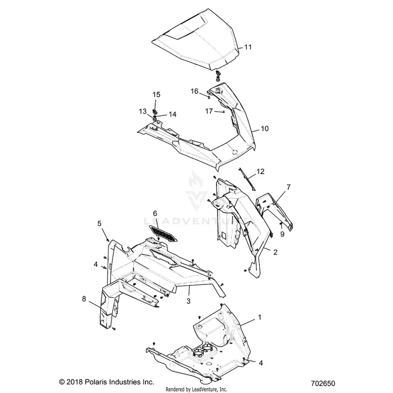 Body: Hood And Front Fender - 2022 Polaris General 1000 Sport Eps 1