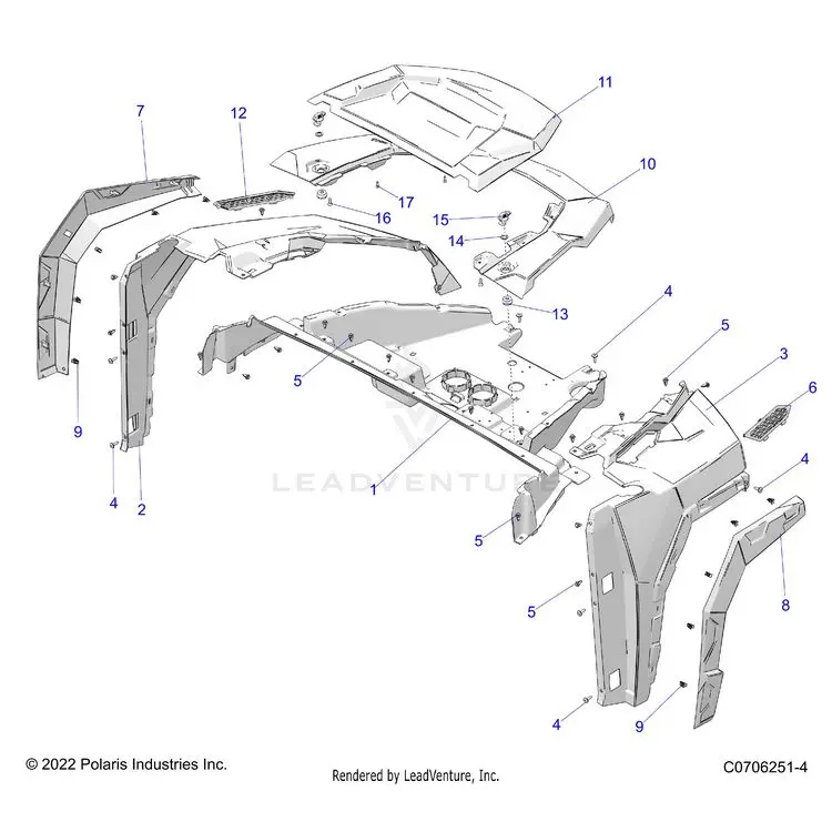 Body: Hood And Front Fender - 2026 Polaris General 1000 Premium 1