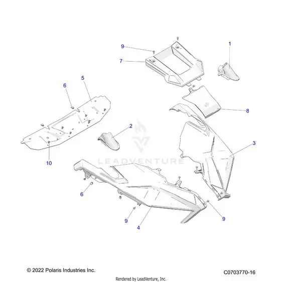 Body: Hood Ride Command - 2024 Polaris Rzr Turbo R 4 Premium 1