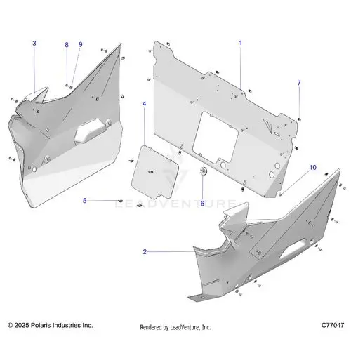 Body: Rear And Side Panels - 2026 Polaris Rzr Pro R Race H.O. 1