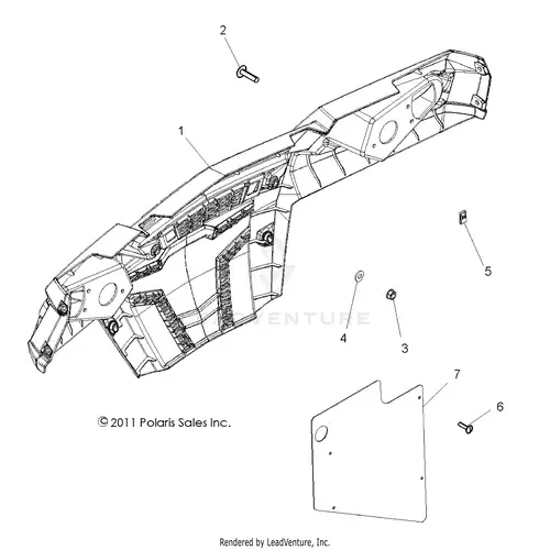 Body: Rear Bumper - 2015 Polaris Rzr 570 1