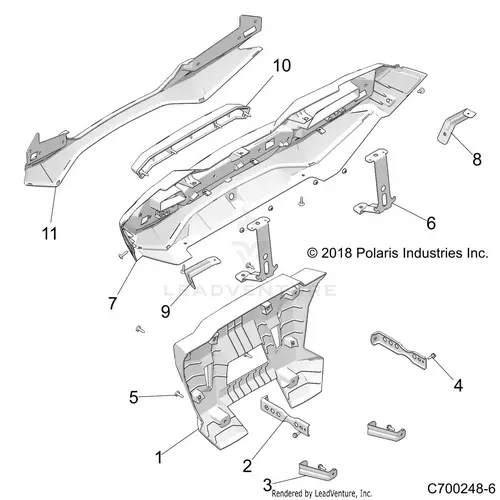 Body: Rear Bumper - 2019 Polaris Rzr Turbo 4 1