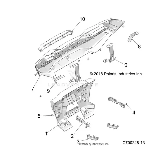 Body: Rear Bumper - 2019 Polaris Rzr Xp Turbo S Velocity 1