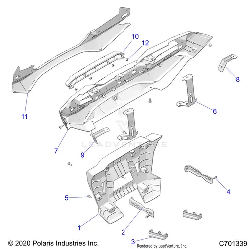 Body: Rear Bumper - 2021 Polaris Rzr Xp 4 1000 1
