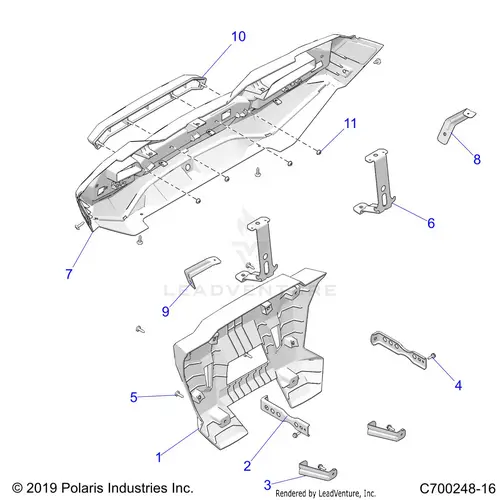 Body: Rear Bumper - 2021 Polaris Rzr Xp Turbo 1