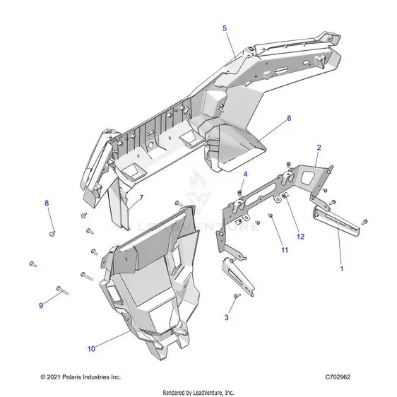 Body: Rear Bumper - 2022 Polaris Rzr Turbo R 4 Ultimate 1