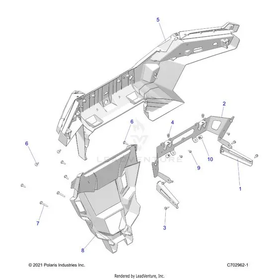 Body: Rear Bumper - 2022 Polaris Rzr Turbo R Sport 1