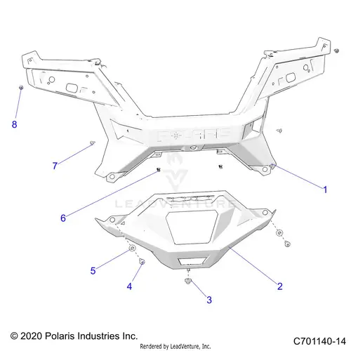 Body: Rear Bumper - 2023 Polaris Rzr Pro R 4 Ride Command 1