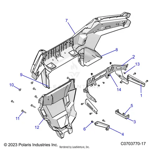 Body: Rear Bumper - 2023 Polaris Rzr Turbo R Premium 1