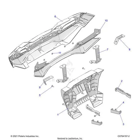 Body: Rear Bumper - 2023 Polaris Rzr Xp 4 1000 Premium 1