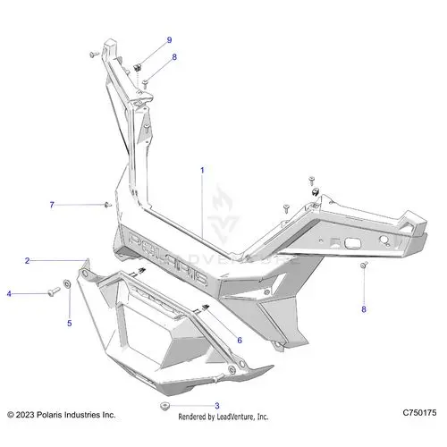 Body: Rear Bumper - 2025 Polaris Rzr Pro R Race Replica Le Evap 1