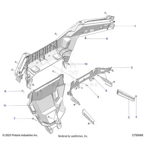 Body: Rear Bumper - 2025 Polaris Rzr Pro S 4 Ultimate 1