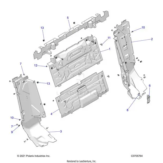 Body: Rear Closeoff - 2022 Polaris Rzr Pro Xp Sport Evap 1