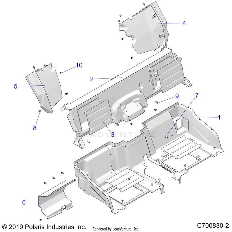 Body: Rear Closeoff And Fender Flares - 2021 Polaris General Xp 4 1000 Hunter 1