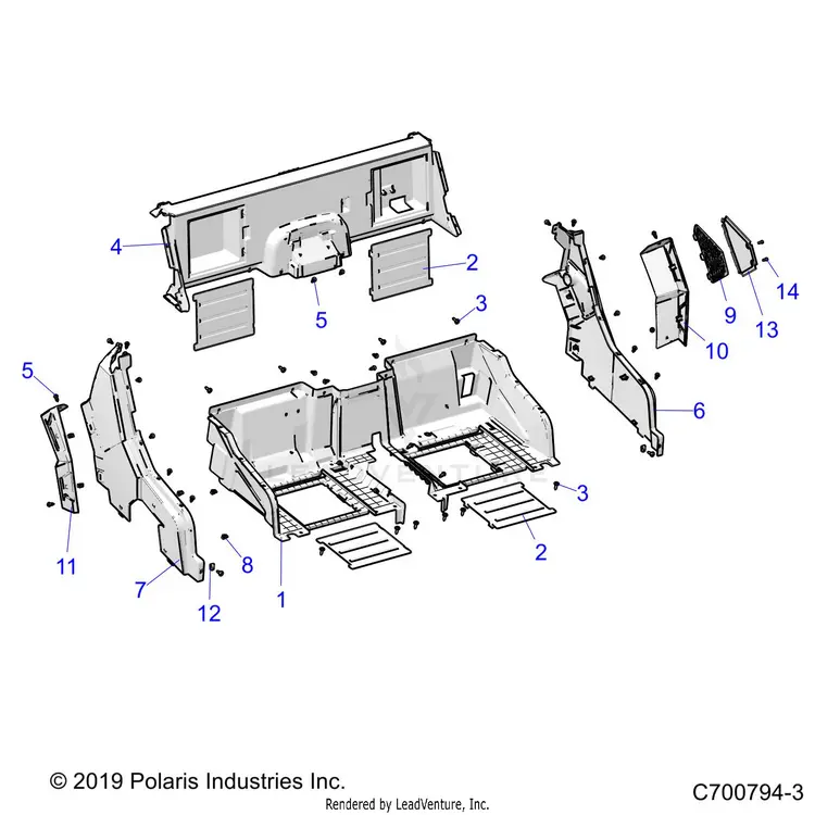 Body: Rear Closeoff And Fenders - 2022 Polaris General 1000 Premium Eps 1