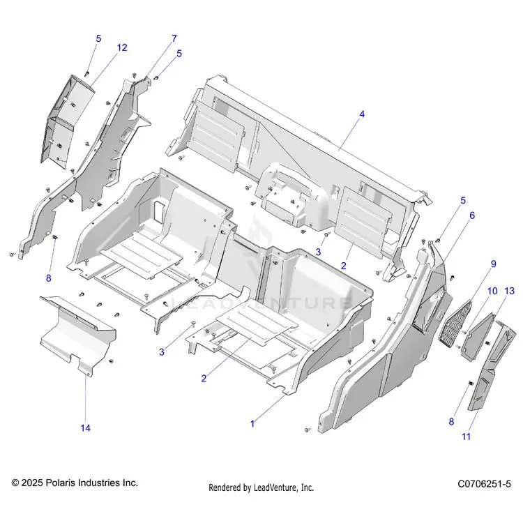 Body: Rear Closeoff And Fenders - 2026 Polaris General 1000 Sport 1