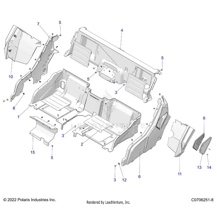 Body: Rear Closeoff And Fenders - 2026 Polaris General Xp 1000 Premium 1