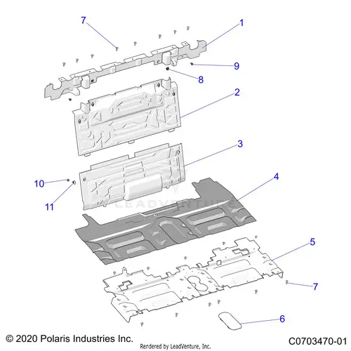 Body: Rear Closeoff Center Panels - 2023 Polaris Rzr Pro R 4 Sport 1