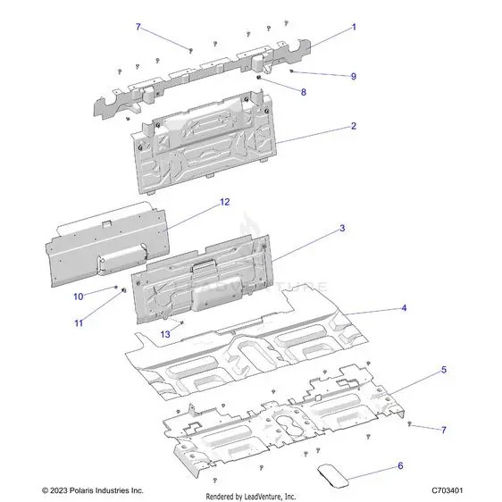 Body: Rear Closeoff Center Panels - 2024 Polaris Rzr Pro R 4 Ultimate 1
