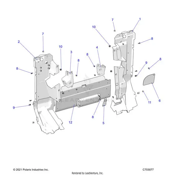 Body: Rear Closeoff Side Panels (2) - 2022 Polaris Rzr Pro R 4 Sport 1