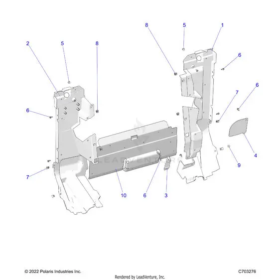 Body: Rear Closeoff Side Panels (2) - 2023 Polaris Rzr Pro R 4 Sport 1