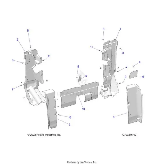 Body: Rear Closeoff Side Panels - 2023 Polaris Rzr Pro R Ride Command 1