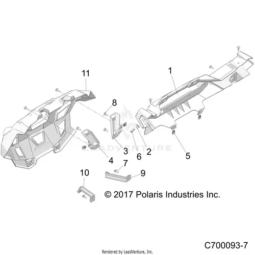 Body: Rear Fascia - 2020 Polaris Rzr Rs1 1