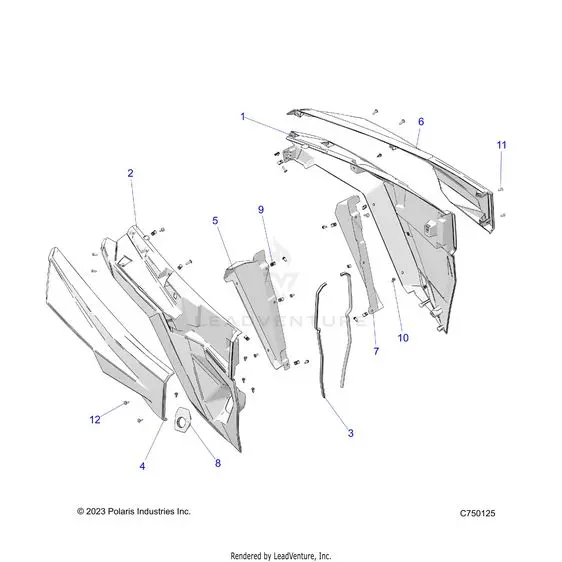 Body: Rear Fenders - 2025 Polaris Rzr Pro R 4 Sport 1