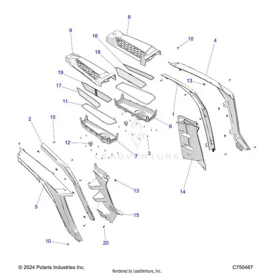 Body: Rear Fenders And Bezels - 2025 Polaris Rzr Xp 1000 Premium 1