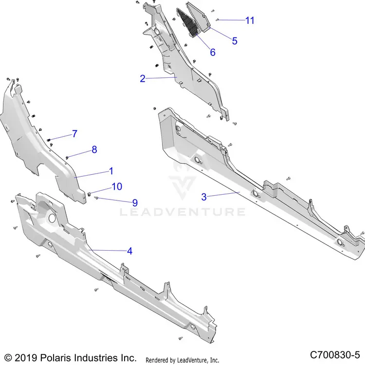 Body: Rear Fenders And Rockers - 2022 Polaris General Xp 4 1000 Trailhead Le 1