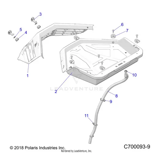 Body: Rear Rack - 2019 Polaris Rzr Rs1 1