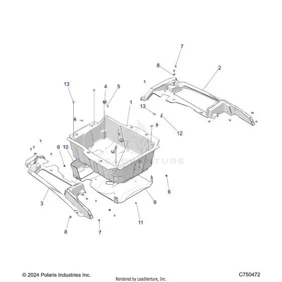Body: Rear Rack - 2025 Polaris Rzr Xp 1000 Premium 1