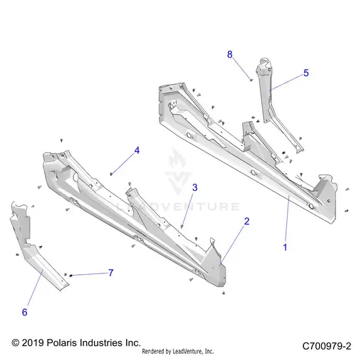 Body: Rocker Panels - 2023 Polaris Rzr Xp 4 1000 Sport 1