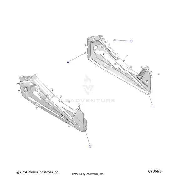 Body: Rocker Panels - 2025 Polaris Rzr Xp 1000 Premium 1