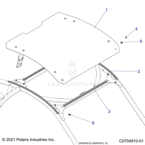 Body: Roof - 2023 Polaris Rzr Pro R Sport/Premium 1
