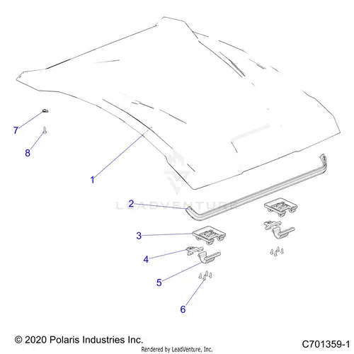 Body: Roof - 2023 Polaris Rzr Trail S 1000 Eps 1