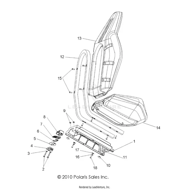 Body: Seat Asm. - 2017 Polaris Rzr 570 S 1