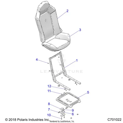 Body: Seat Asm. - 2020 Polaris Rzr Trail 900 1