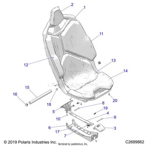 Body: Seat Asm. - 2023 Polaris Rzr Pro R Ultimate 1