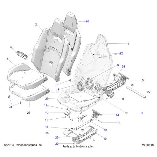 Body: Seat Asm. - 2026 Polaris Rzr Pro R Le 1