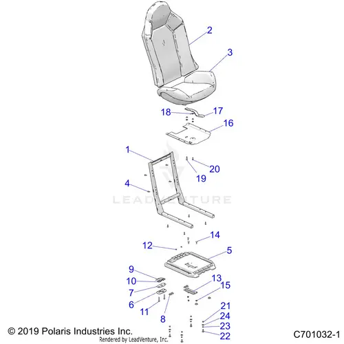 Body: Seat Asm. And Slider - 2020 Polaris Rzr Turbo S 1