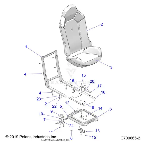 Body: Seat Asm. And Slider - 2021 Polaris Rzr Rs1 Eps 1