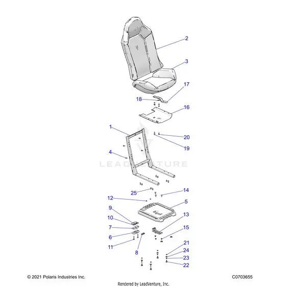 Body: Seat Asm. And Slider - 2023 Polaris Rzr Trail S 1000 Eps 1