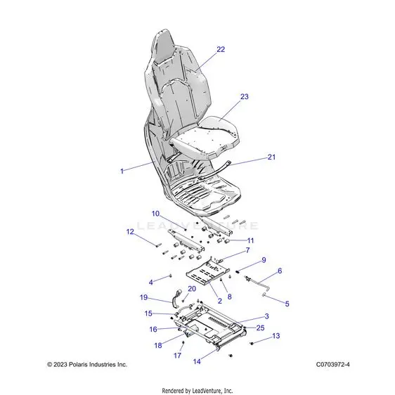 Body: Seat Asm. And Slider - 2025 Polaris Rzr Xp 1000 Premium 1