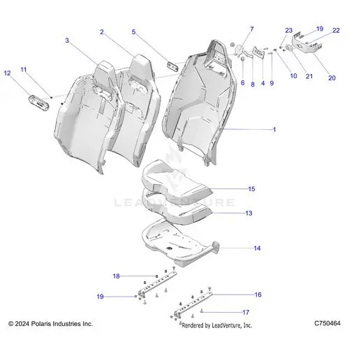 Body: Seat Asm & Mounting Rear - 2025 Polaris Rzr Pro Xp 4 Premium 1