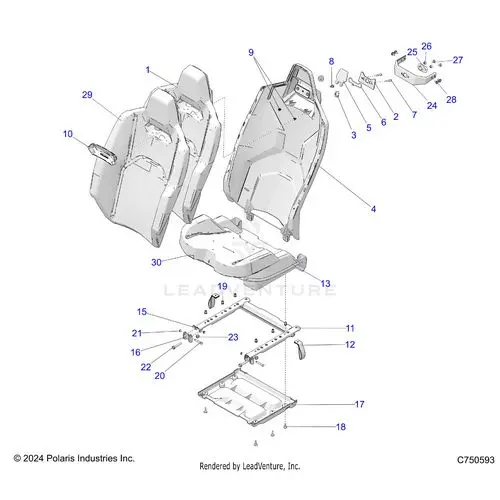 Body: Seat Asm & Mounting Rear - 2026 Polaris Rzr Pro S 4 Ultimate 1