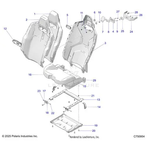 Body: Seat Asm & Mounting Rear - 2026 Polaris Rzr Pro Xp 4 Ultimate 1