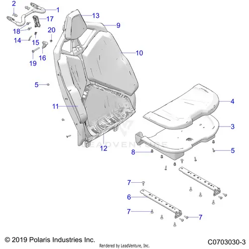 Body: Seat Asm. Rear Standard - 2024 Polaris Rzr Pro Xp 4 Sport 1