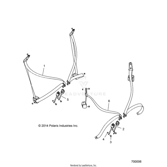 Body: Seat Belt Mounting - 2015 Polaris Rzr 4 900 1