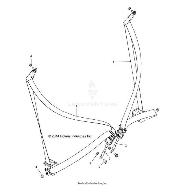 Body: Seat Belt Mounting - 2015 Polaris Rzr 900/900 Eps 1
